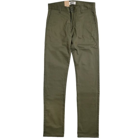 Naked & Famous Denim Pants - Naked & Famous Denim Slim Chino Khaki Green Stretch Twill Pant Women's size 29